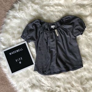 NWT Madewell Texture & Thread Peasant Top
